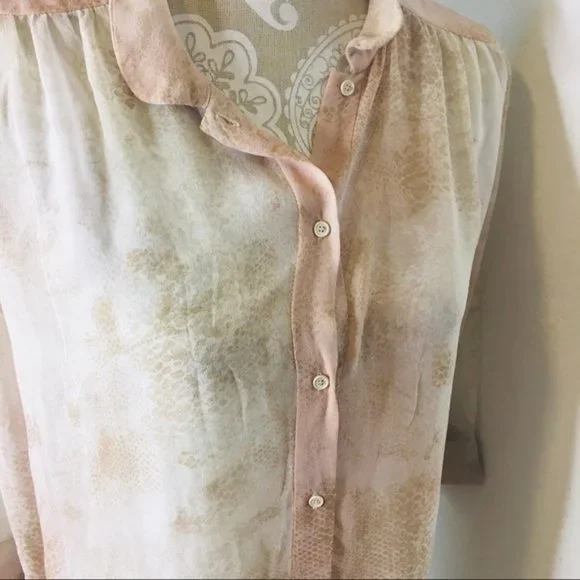 Wilfred Silk Blouse Watercolor Honey Comb SM 322 - Picture 6 of 7